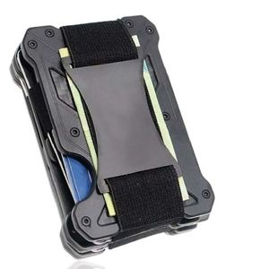 MinimalistSlim RFID Carbon Fiber Aluminum Metal Badge Card Holder with ID window